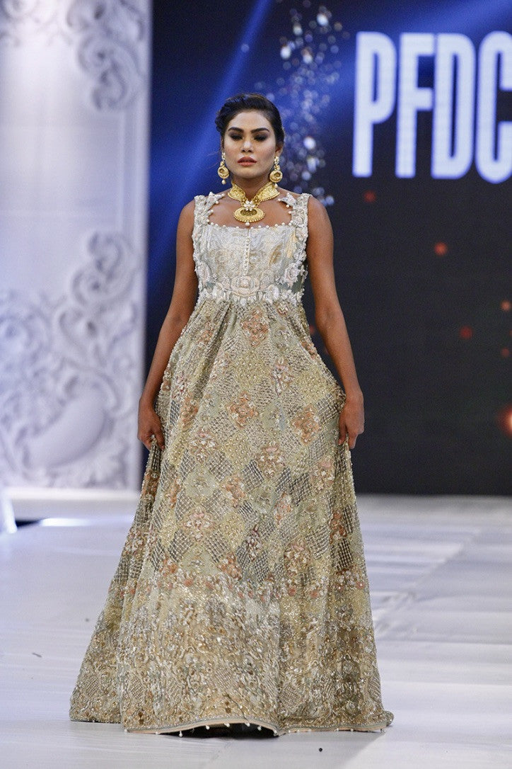 beige dress pakistani Beige Gown – Luxury Pret Pakistani Dress