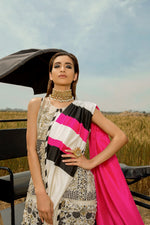 Black and White Saree