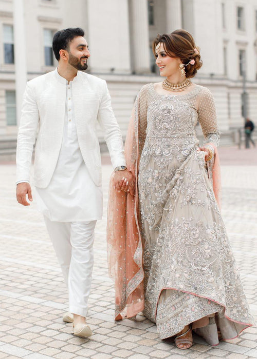 Used Once Valima Walima Dress Pakistani Aimen Khan Remake BRIDAL DULHAN  LEHENGA | eBay