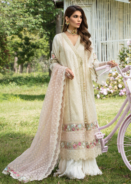 Pakistani Wedding Dress in Gold Kameez Sharara Style – Nameera by Farooq